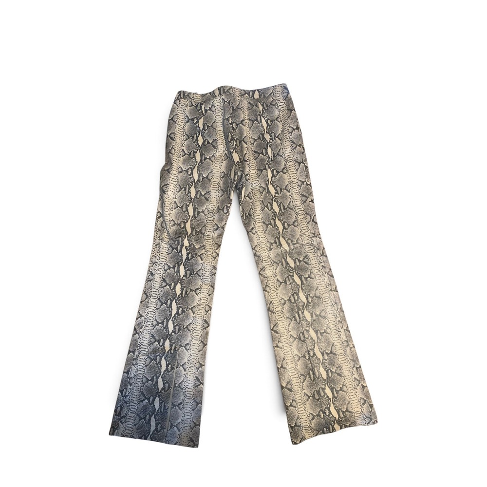 Kippy's Menage a Trois Leather Pants Womens Vintage Snakeskin Print High Rise